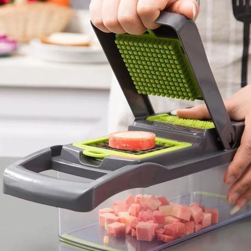 Advanced Vegetable Cutter With Wave Cut Pattern And Decorative Ridges