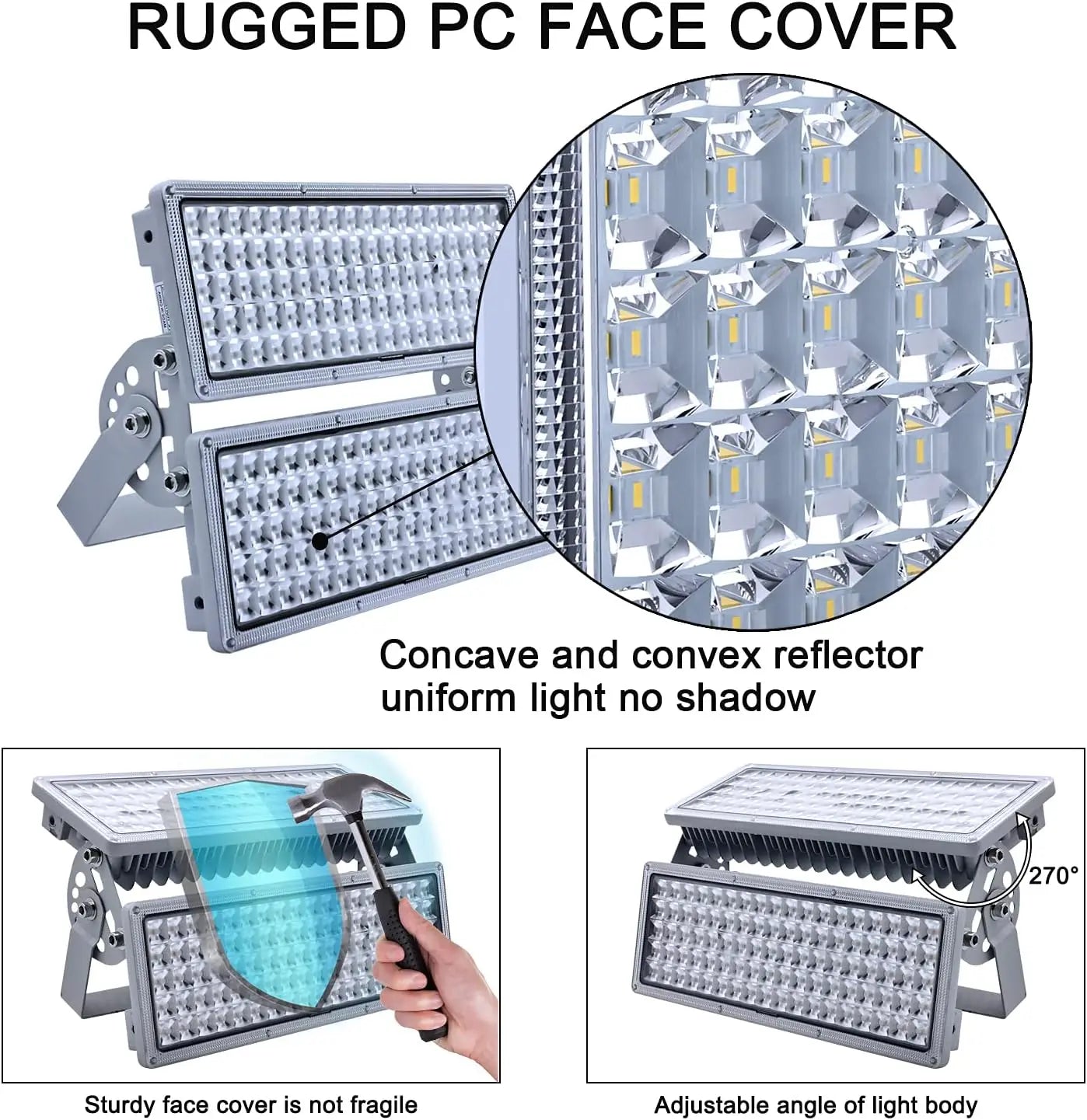 200W LED Flood Lights Outdoor Stadium Lighting IP67 Waterproof