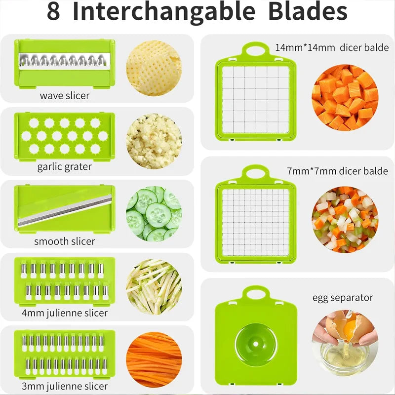 Advanced Vegetable Cutter With Wave Cut Pattern And Decorative Ridges
