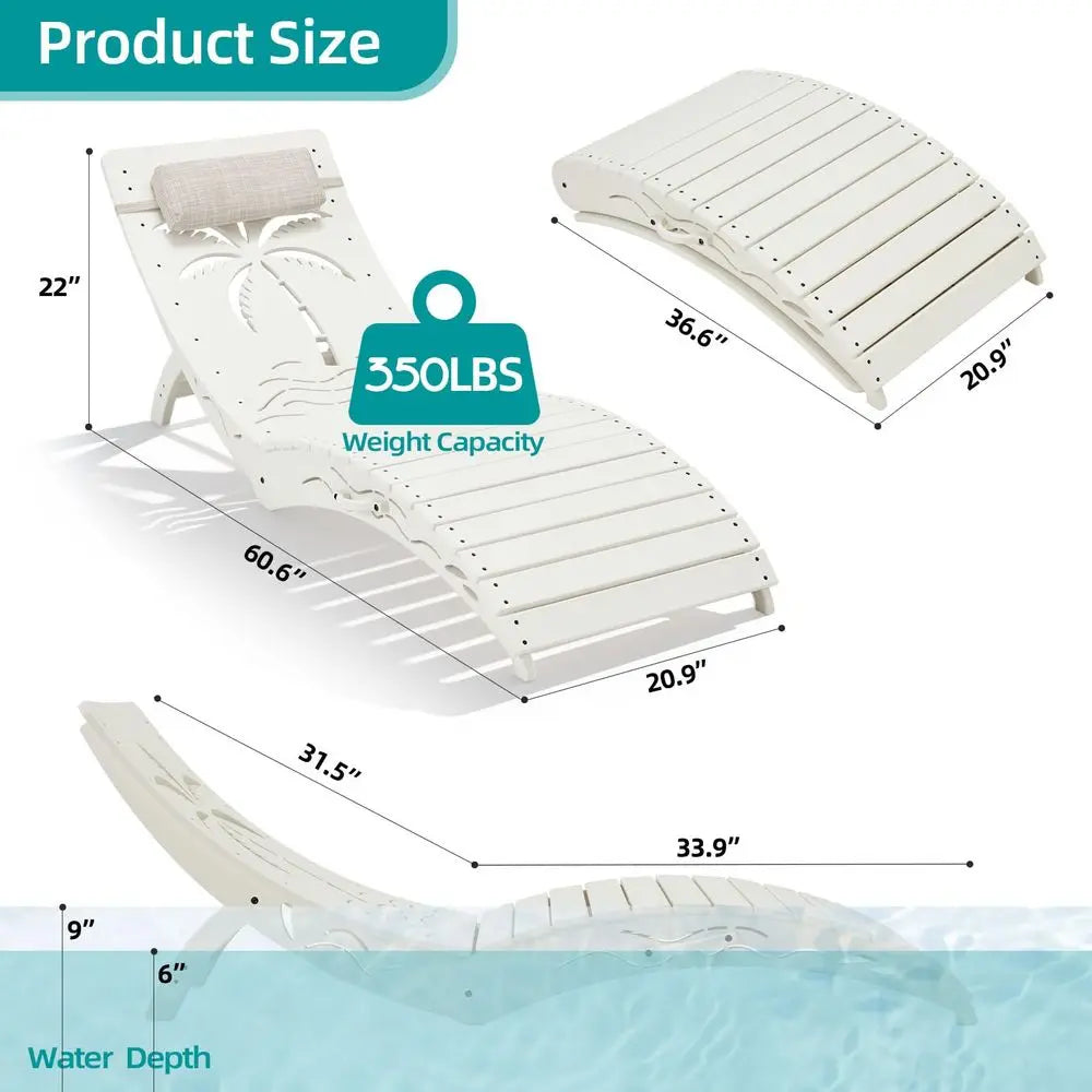Outdoor Chaise Lounge Chair Set Of 2 With Wheels Durable