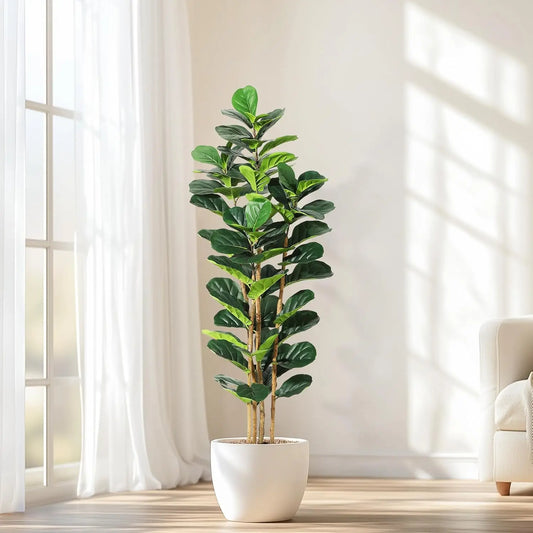 HiMISS Fiddleleaf Fig Tree In Pot For Home Decorative Display