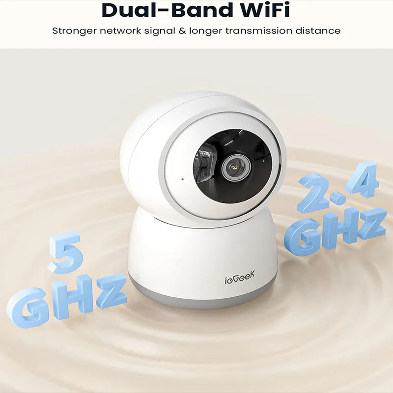 IEGEEK 5MP Indoor Security Camera With 360PTZ And Audio
