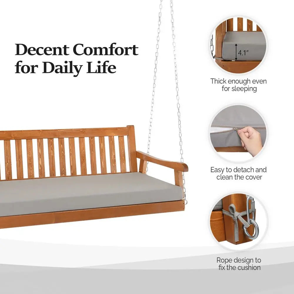 Outdoor Porch Swing Daybed With Cushions Patio Hanging Sofa Bench