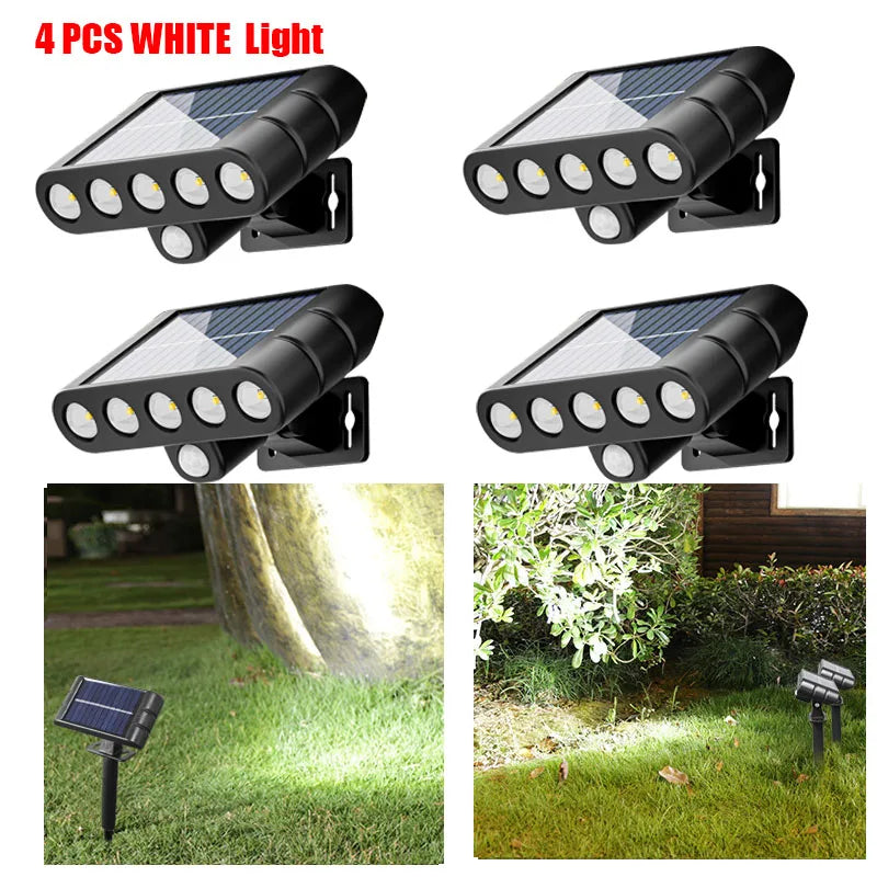 FAMCDC Solar Powered Outdoor Wall Light LED With Motion Sensor