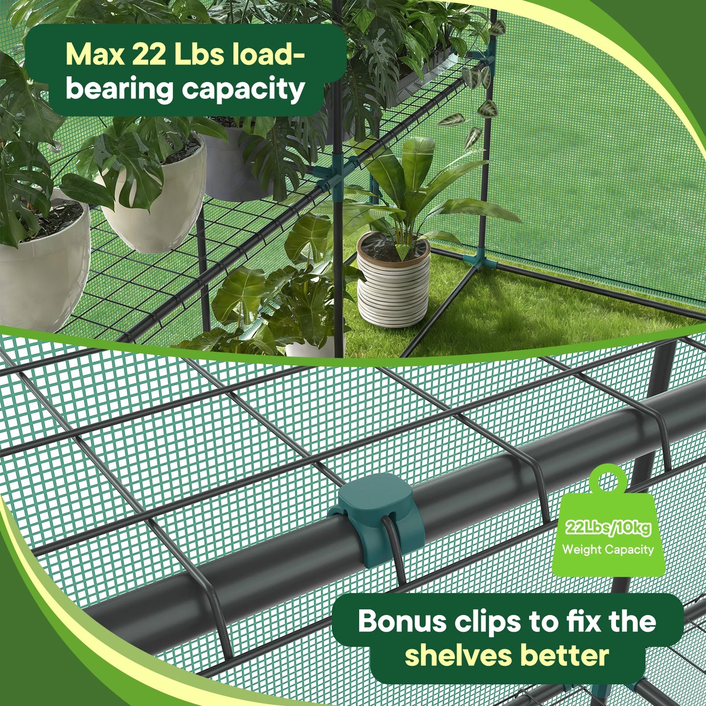JHK Portable Walk-In Greenhouse For Outdoor Plants