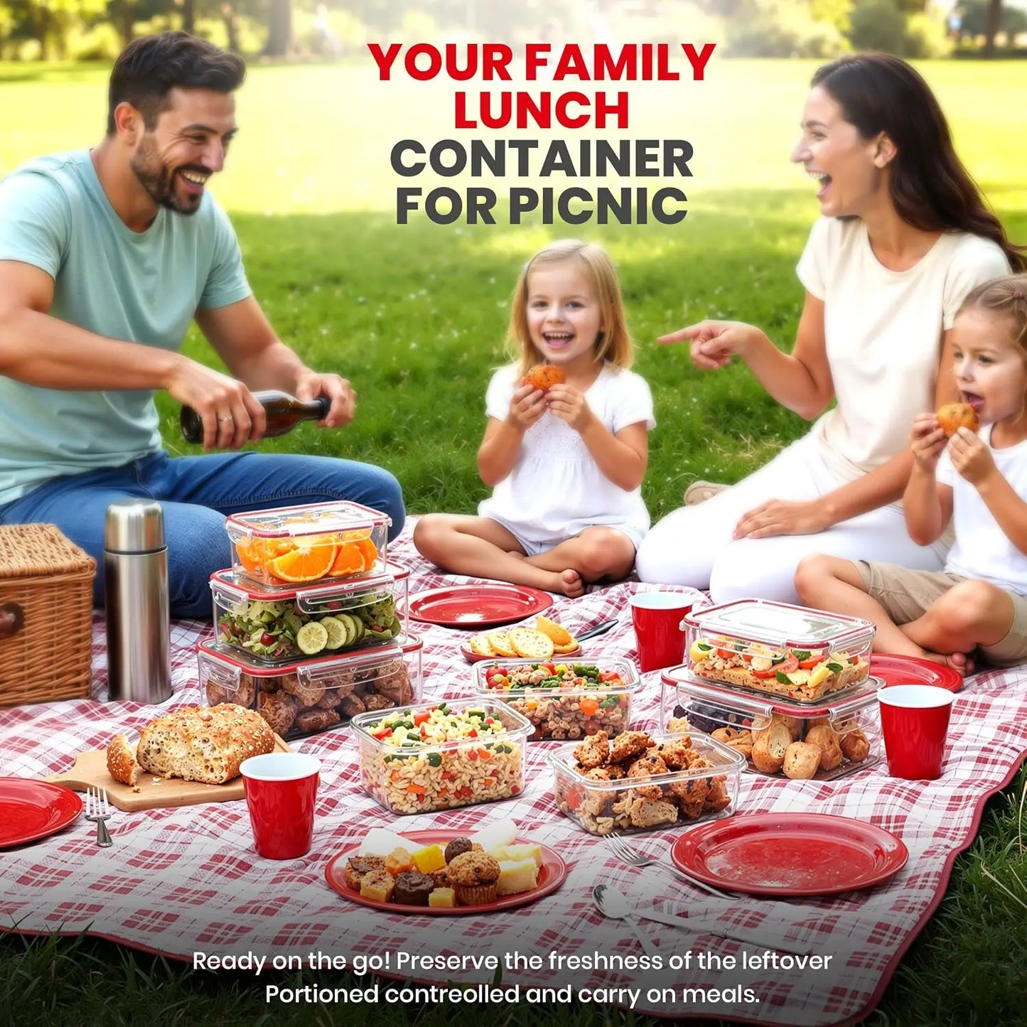 Plastic Food Storage Containers With Airtight Lids Leak Proof