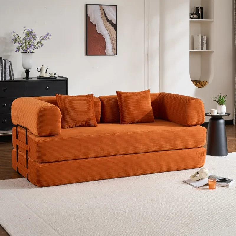 ANGDUO Modern Upholstered 3 Seater Sofa Bed