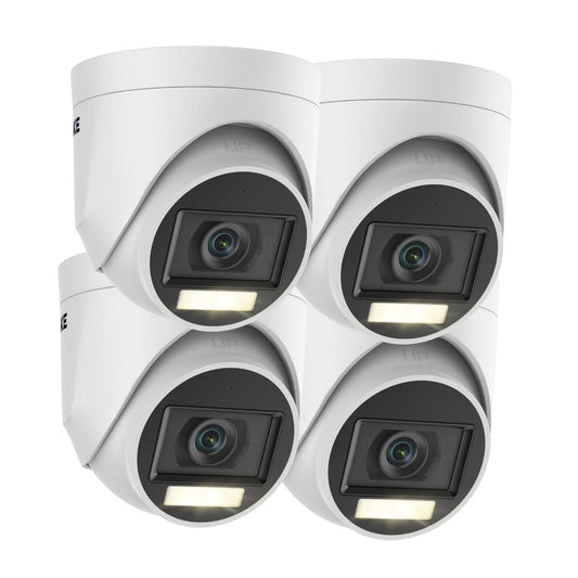 ANNKE 4PCS 5MP TVI CCTV Kit With White Visual Light Alarm Outdoor Weatherproof