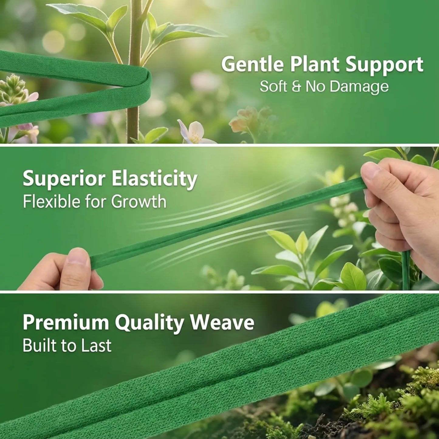 Two Pack Soft Elastic Plant Ties For Garden Support