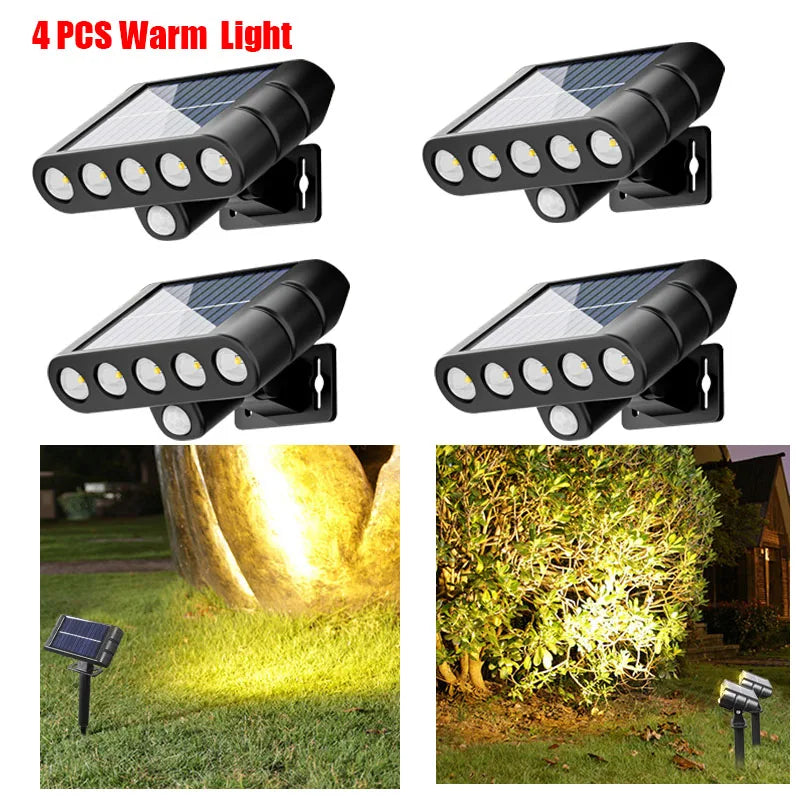 FAMCDC Solar Powered Outdoor Wall Light LED With Motion Sensor