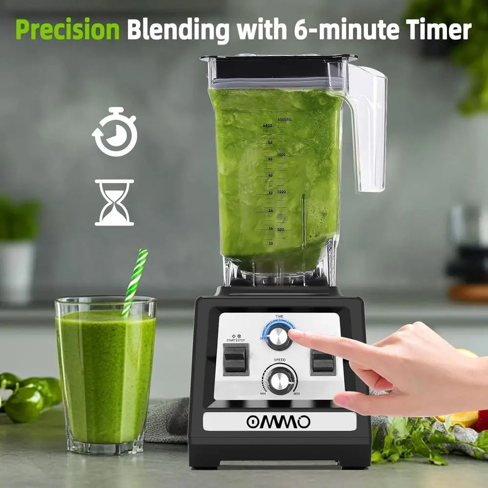 XMSJ 1800W Peak Blender With BPA Free Pitcher Auto Cleaning
