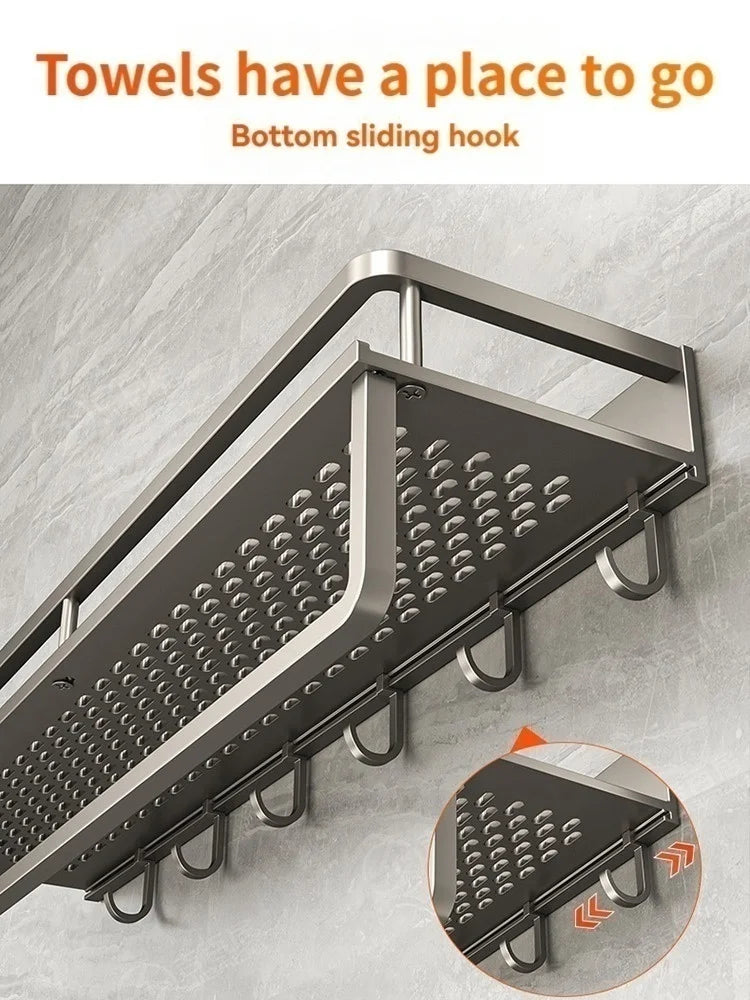 Aluminum Kitchen Wall Mounted Spice Organizer and Storage Rack