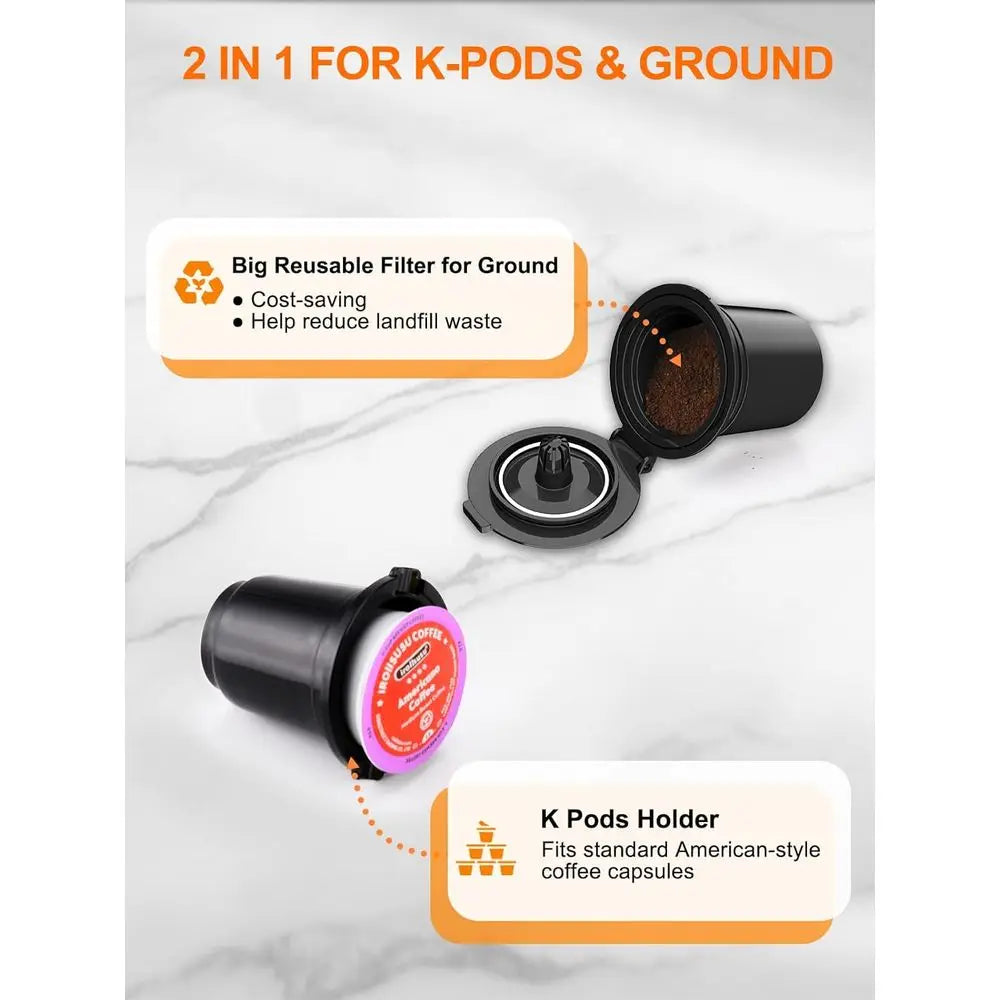 XMSJ Single Serve Coffee Maker K Cup and Ground Coffee