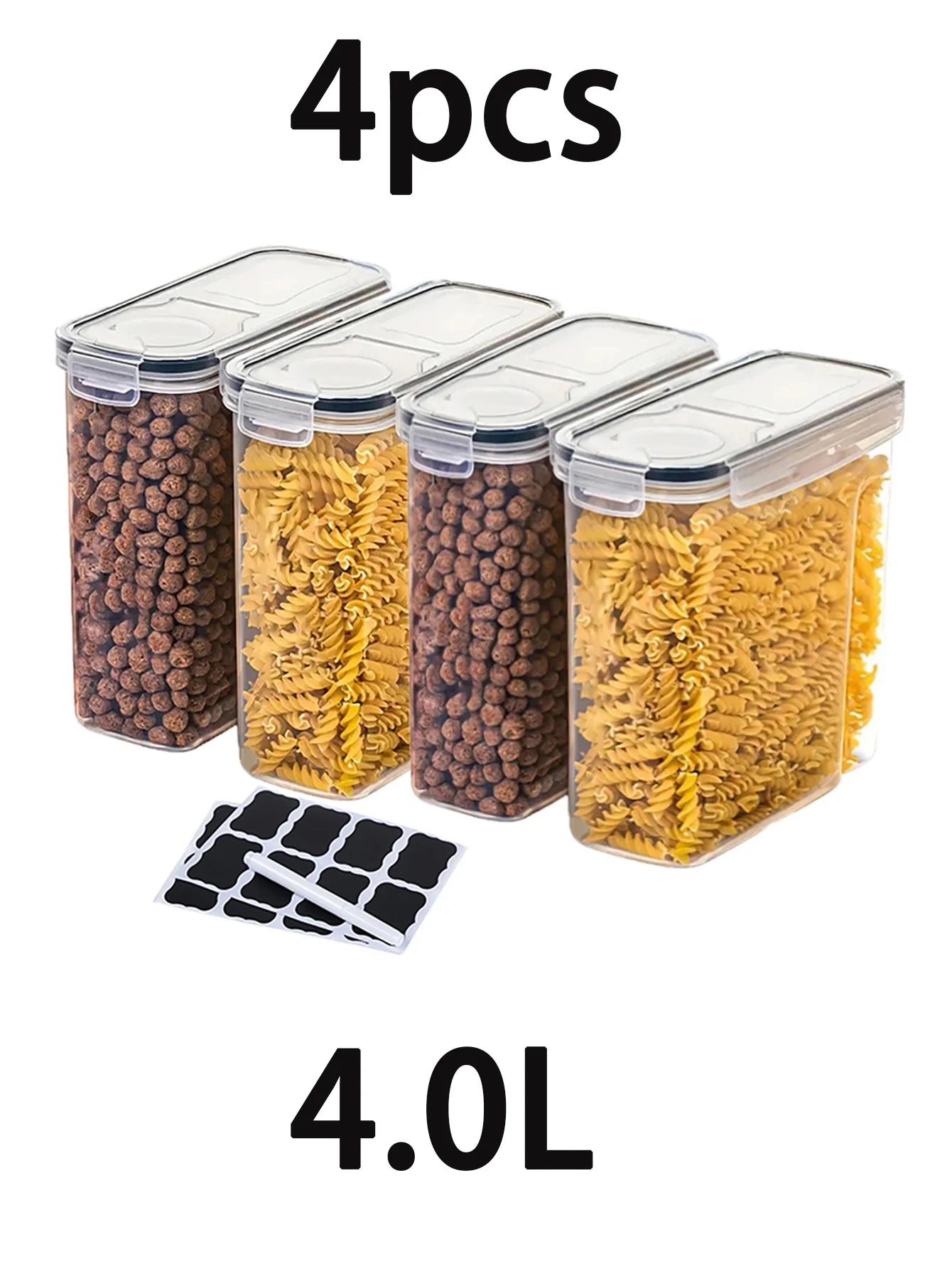 Airtight Food Storage Containers Set With Lids For Kitchen Pantry Organization