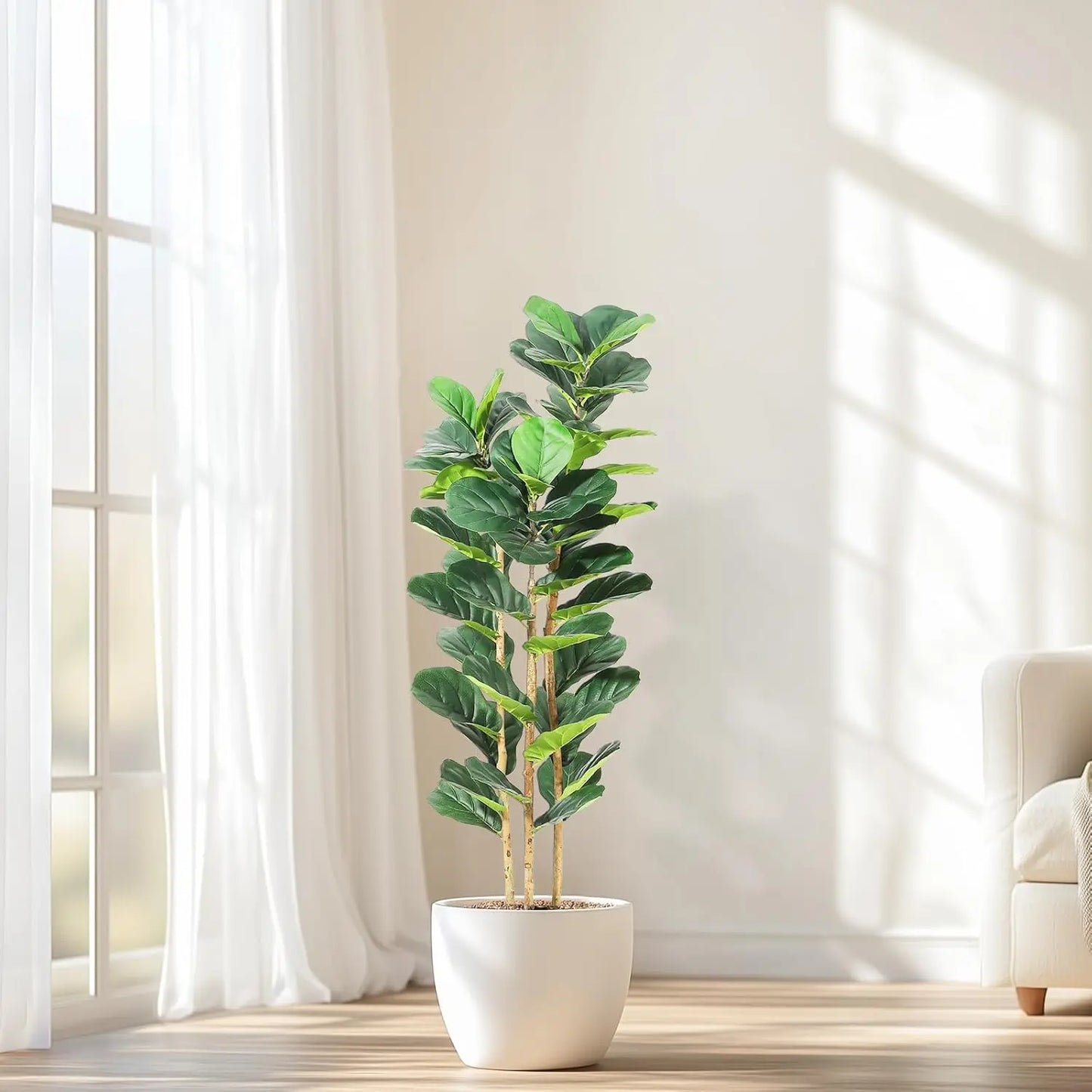 HiMISS Fiddleleaf Fig Tree In Pot For Home Decorative Display