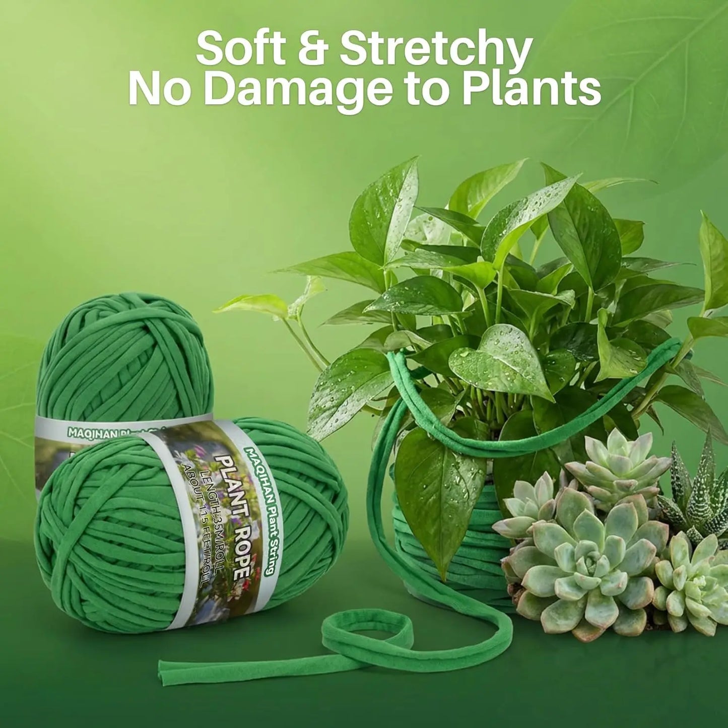 Two Pack Soft Elastic Plant Ties For Garden Support