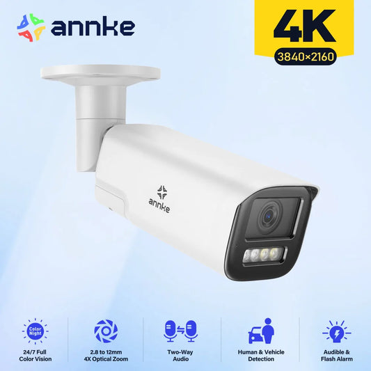 Annke 8MP 4K 4X Zoom Varifocal IP Camera IP67 Network
