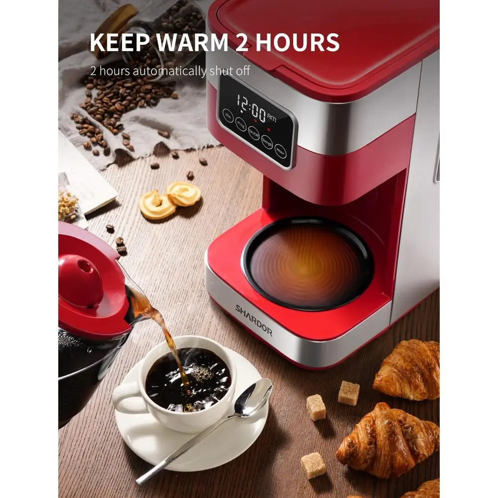 XMSJ 10 Cup Programmable Coffee Maker With Auto Shut Off