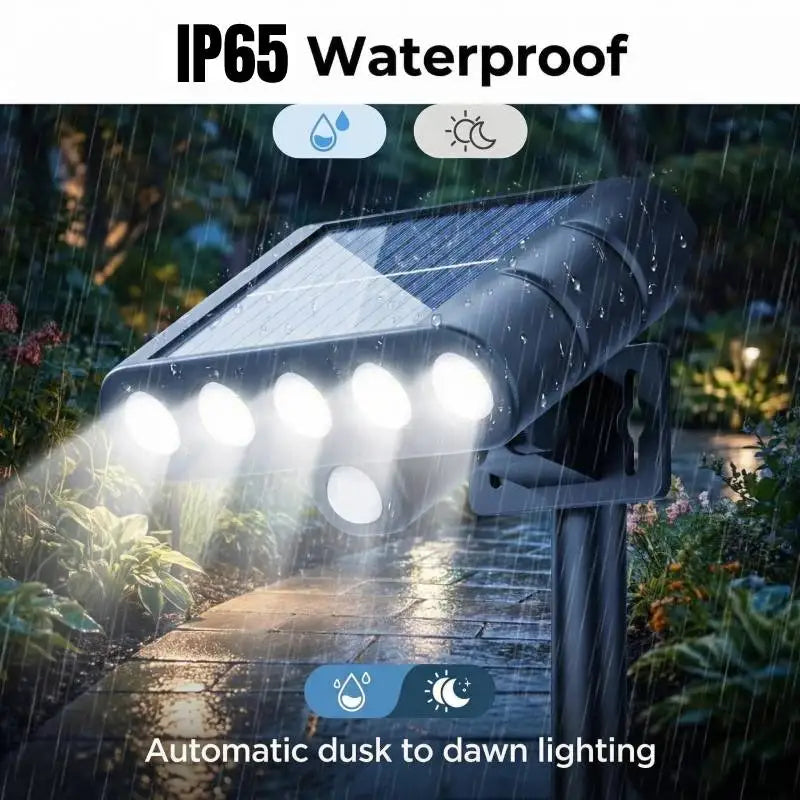 FAMCDC Solar Powered Outdoor Wall Light LED With Motion Sensor