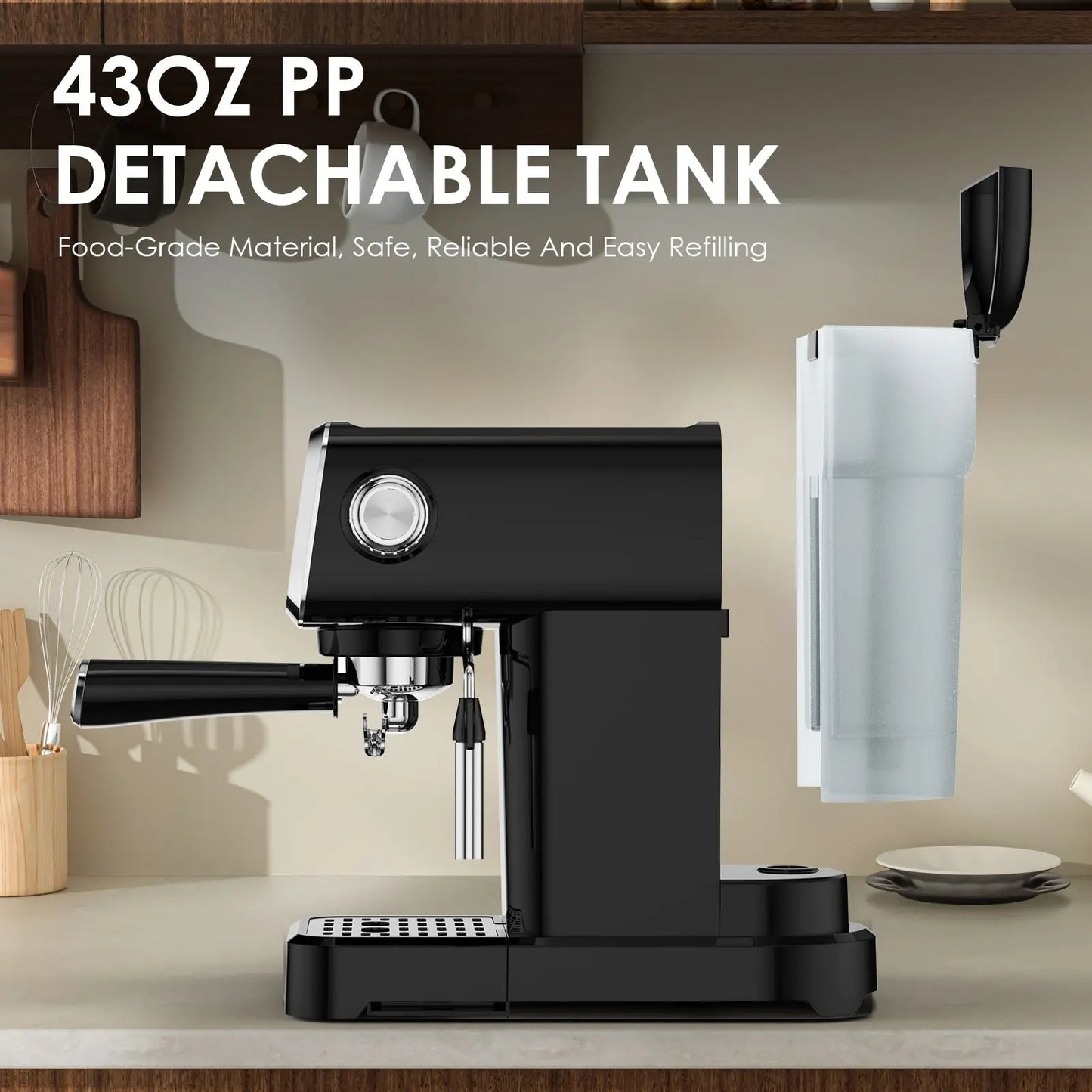 Chuban 20 Bar Semi Automatic Espresso Machine With Milk Frother