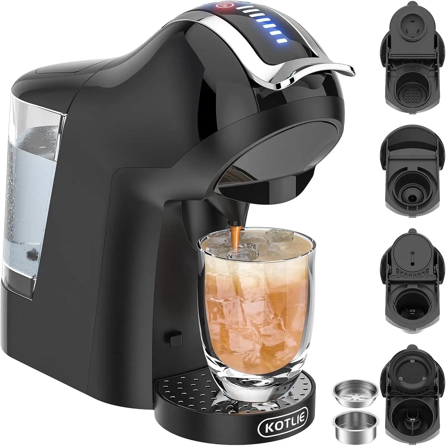 XMSJ 5in1 Espresso Machine 19 Bar Single Serve Cappuccino Latte