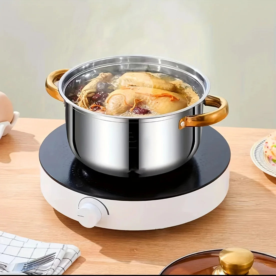 Stainless Steel Cookware Set Nonstick Easy Clean All Stoves