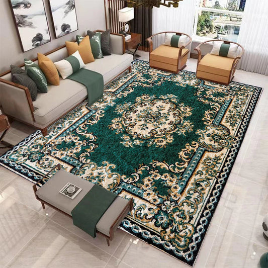 European Retro Living Room Carpet Non Slip Washable Rug