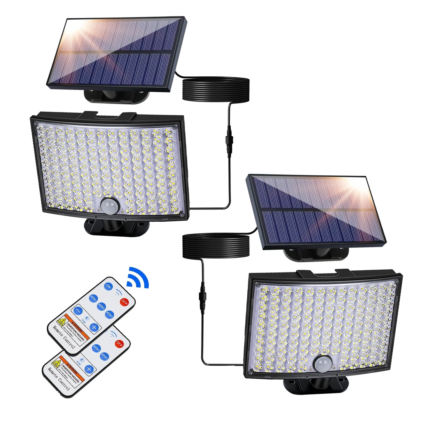 Ghustar 138LED Solar Motion Sensor Light Outdoor Security Lamp IP65