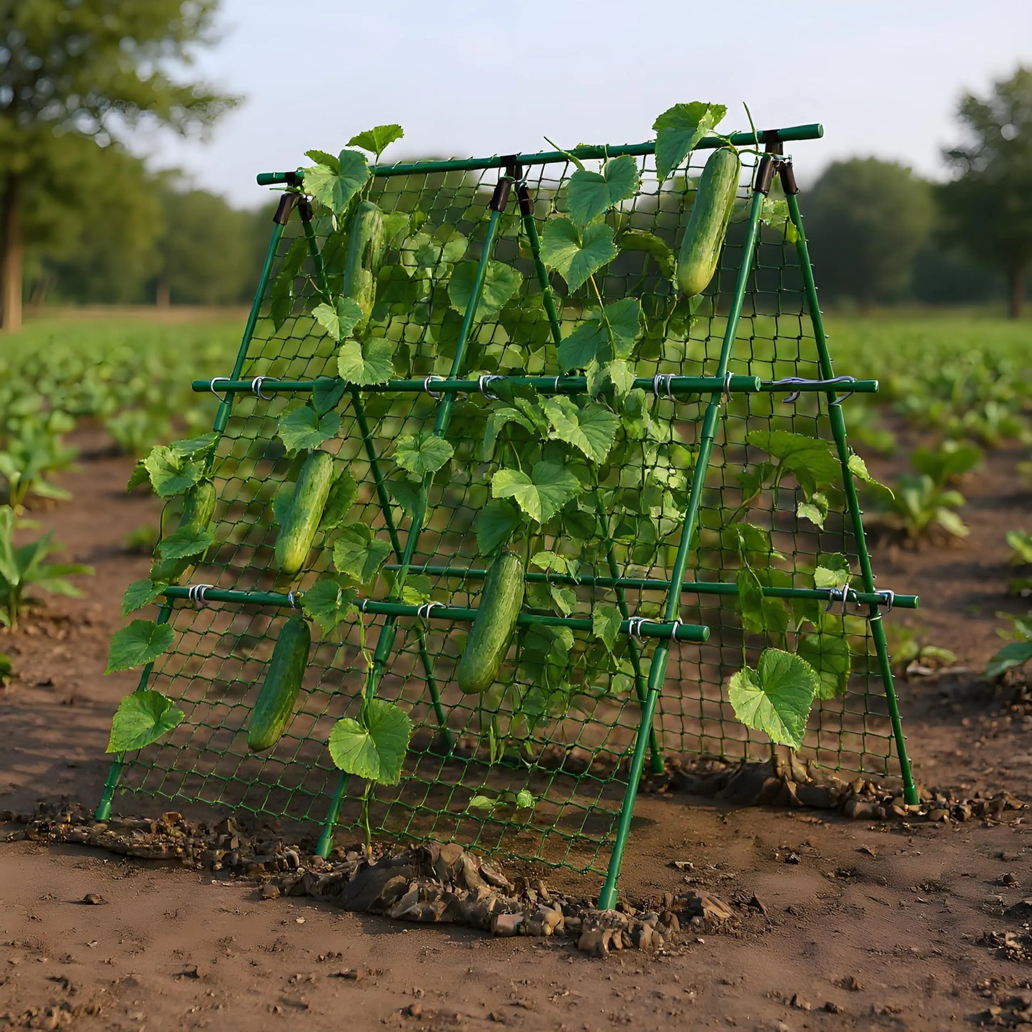 HiMISS Raised Bed Trellis A Frame Garden Netting For Climbing Vegetables
