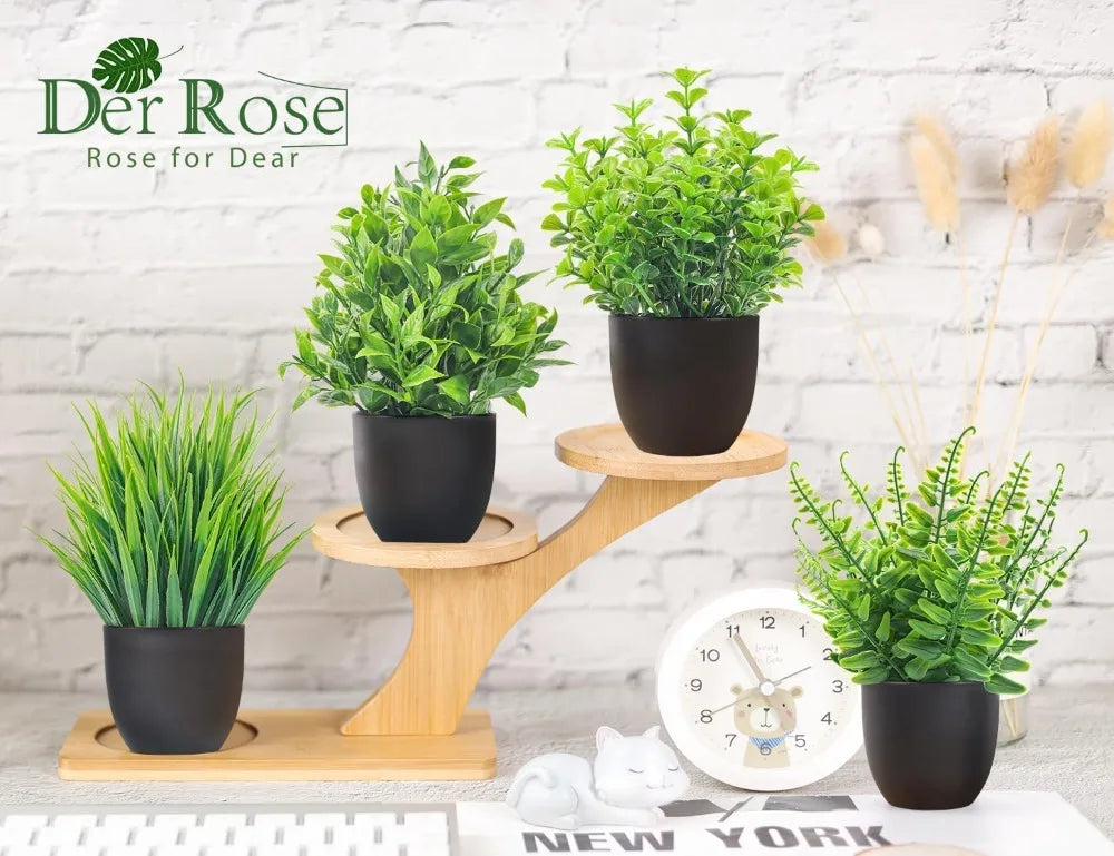 Four Pack Artificial Plants For Home Kitchen And Office Decor