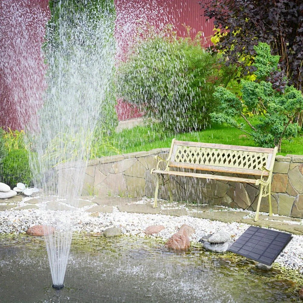 Solar Floating Fountain Pump With Six Nozzles For Ponds