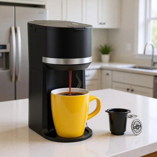 XMSJ Single Serve Coffee Maker K Cup and Ground Coffee