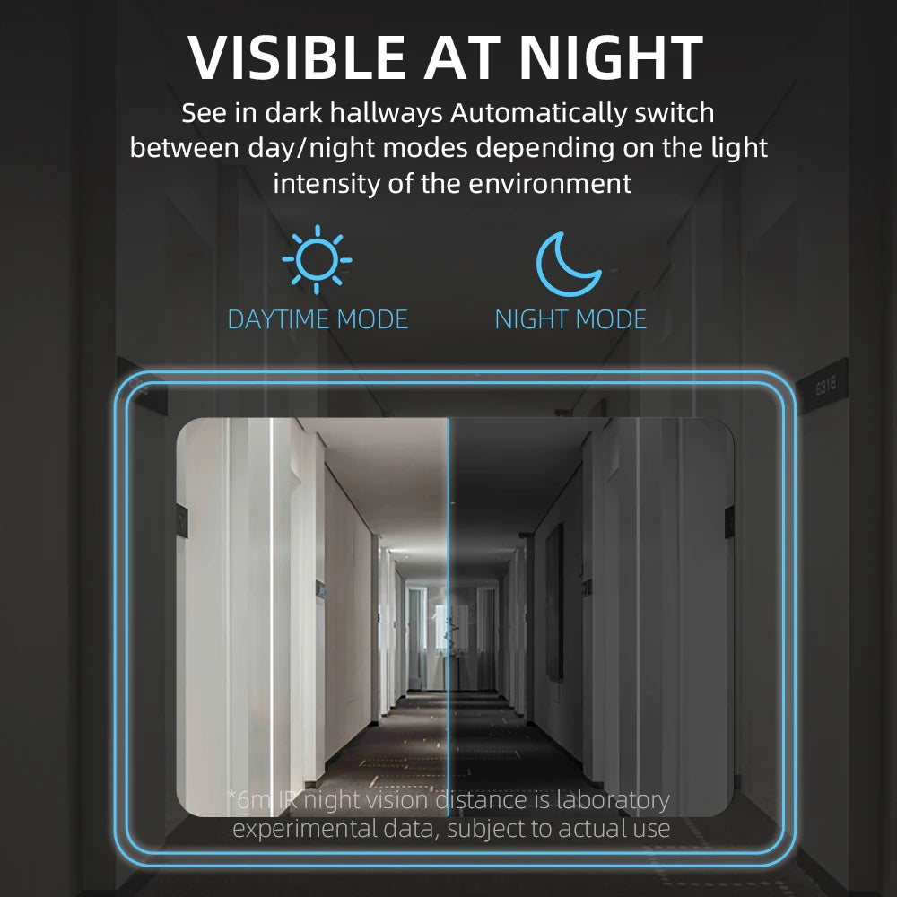 Wireless Smart Video Doorbell Camera 1MP 90 Degree Wide View Night Vision