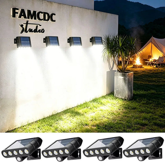 FAMCDC Solar Powered Outdoor Wall Light LED With Motion Sensor