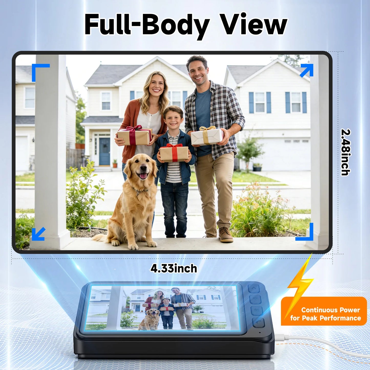 Video Doorbell HD Camera With Night Vision 300K Pixel IP66
