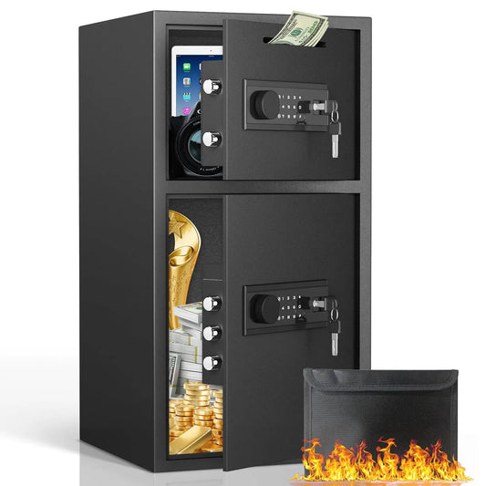 Digital Safe Box With Deposit Slot And Fireproof Waterproof Bag