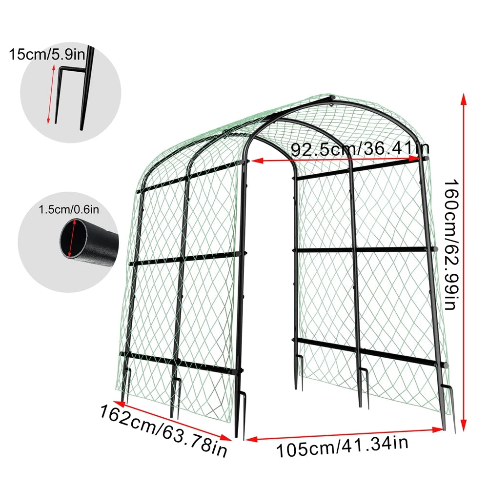 Wisfor U Shaped Metal Garden Trellis For Climbing Plants Vegetables
