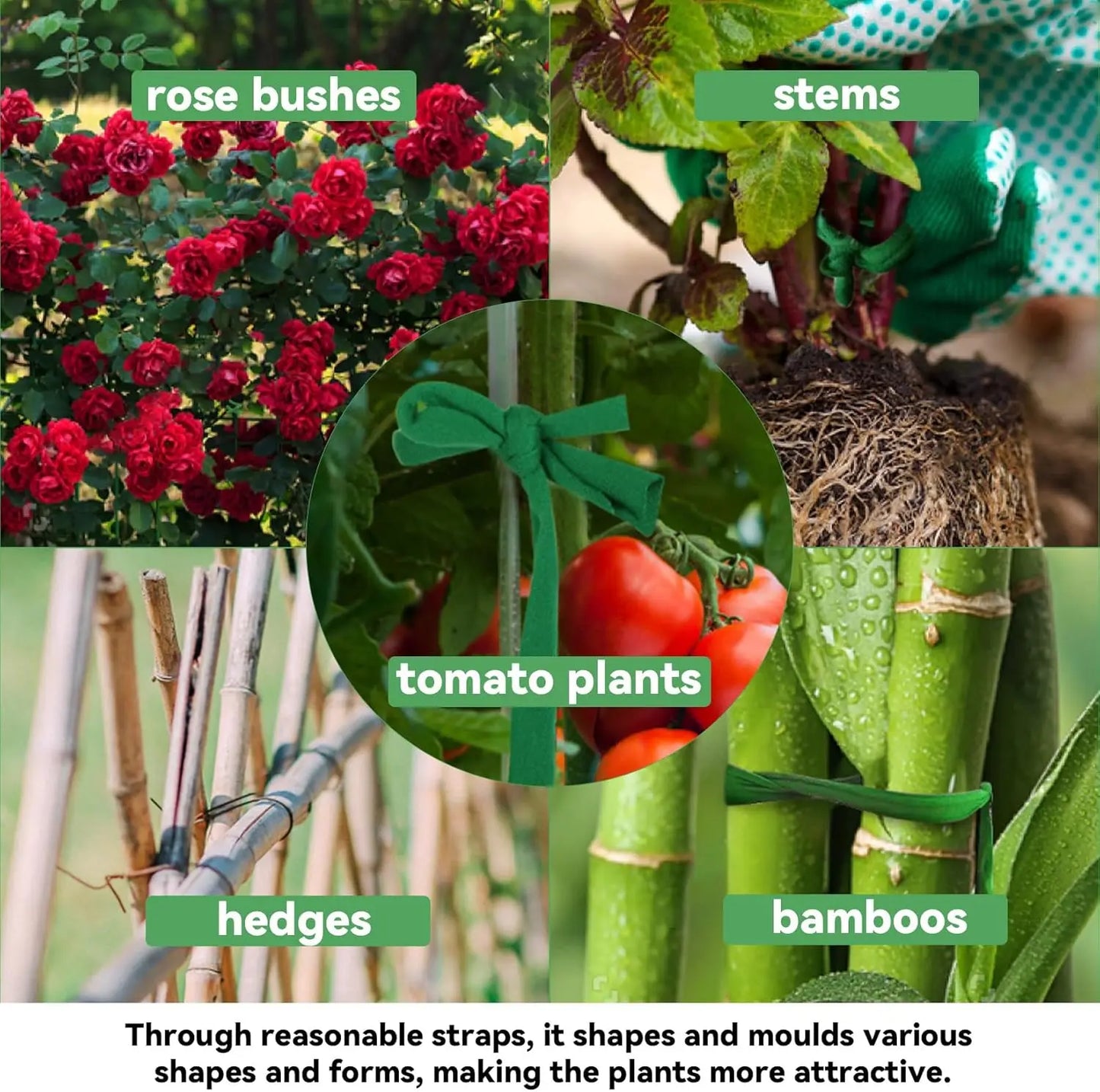Two Pack Soft Elastic Plant Ties For Garden Support