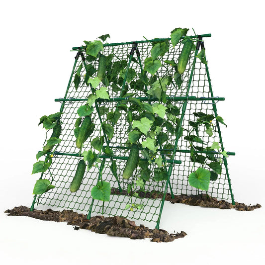 HiMISS Raised Bed Trellis A Frame Garden Netting For Climbing Vegetables