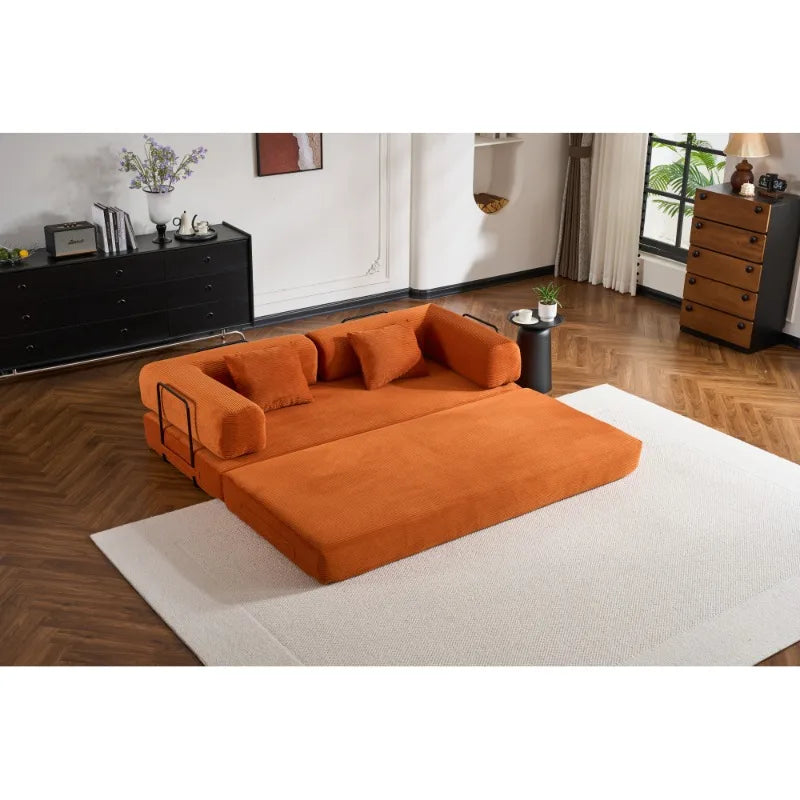ANGDUO Modern Upholstered 3 Seater Sofa Bed