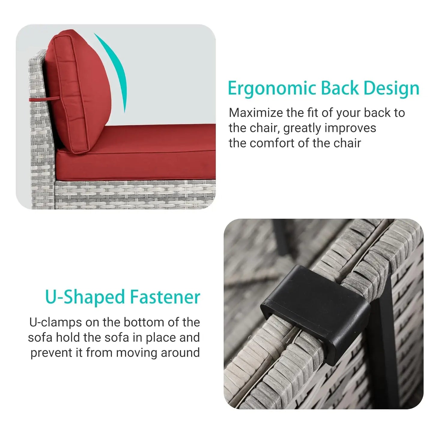 Outdoor Patio Furniture Set With Rocking Swivel Chairs