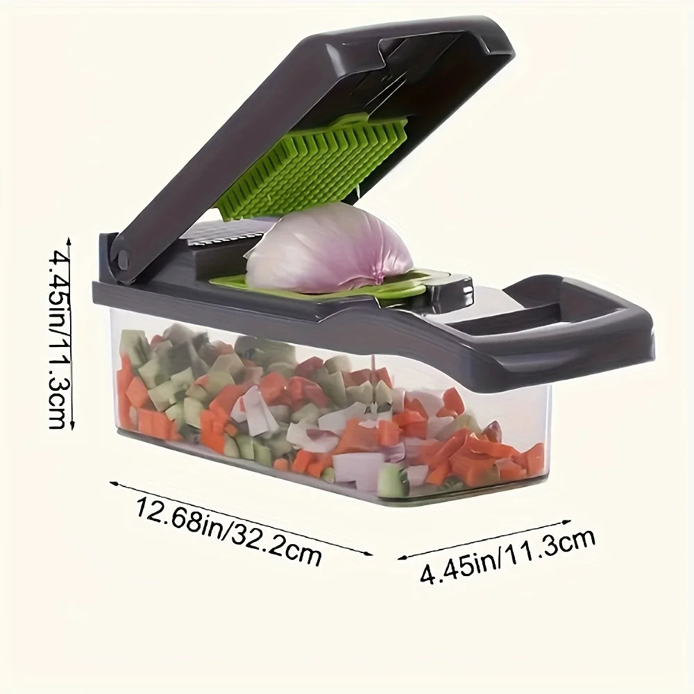 UPWORK 16-in-1 Manual Food Chopper With Container And 8 Blades