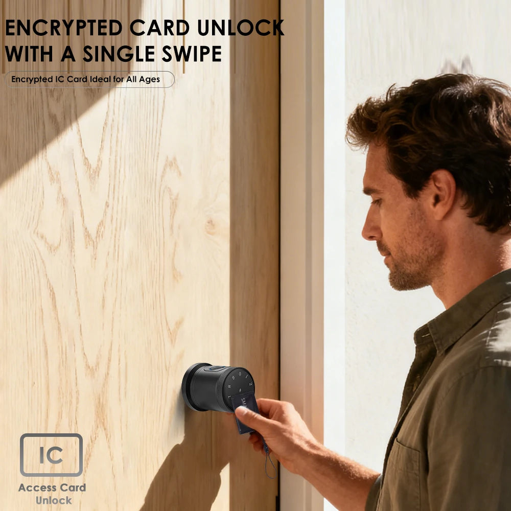 YFK Smart Life Door Lock Biometric Password Card Bluetooth Keyless Entry