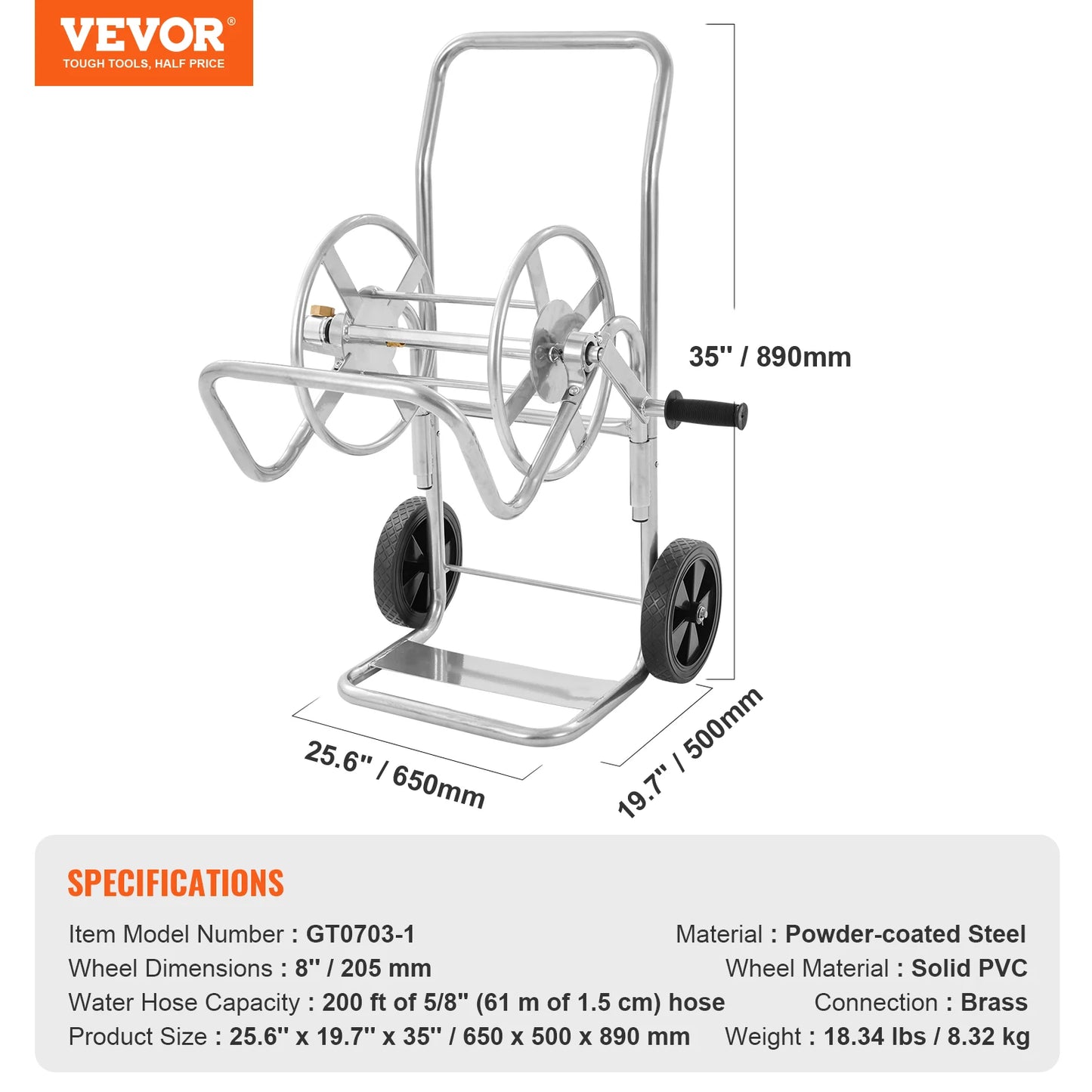 SucceBuy Garden Hose Reel Cart Heavy Duty Watering System