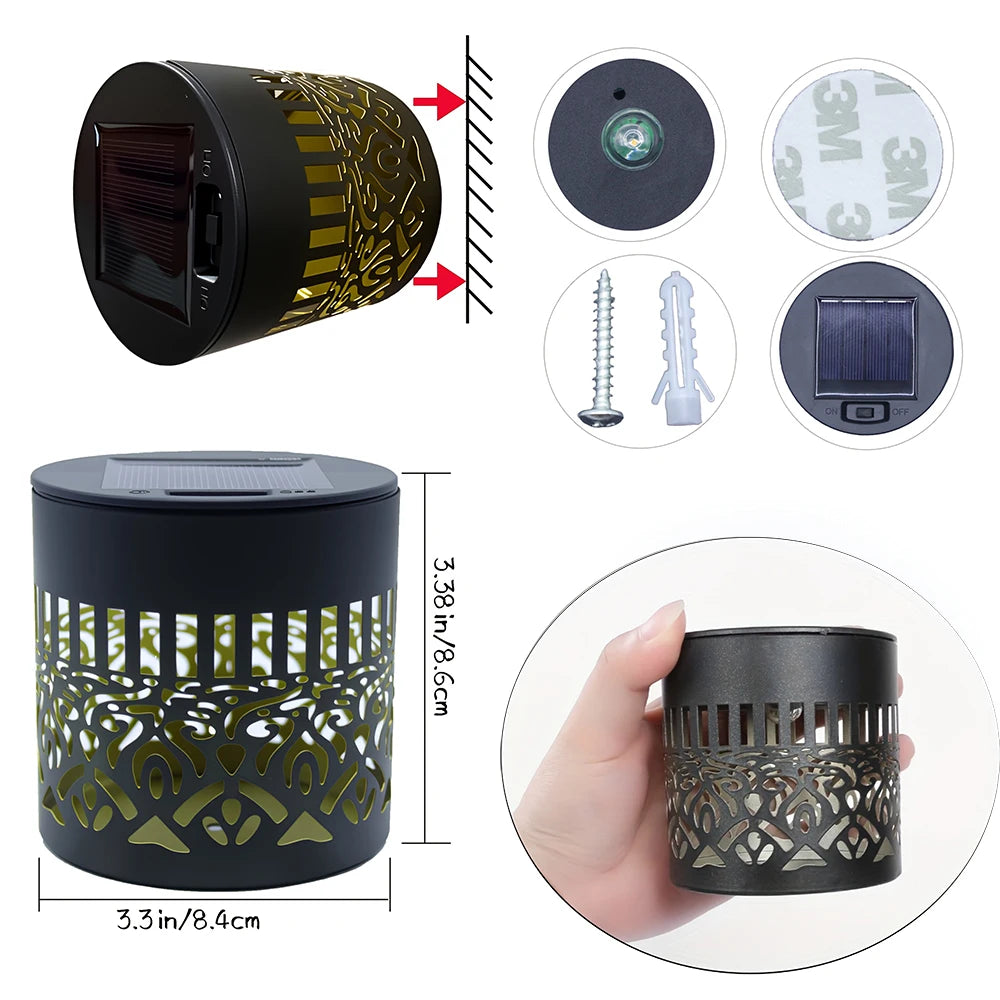 LED Solar Wall Light IP65 Waterproof For Garden And Courtyard
