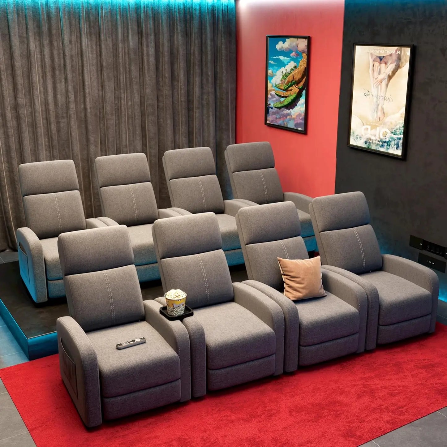 HiMISSCN Push Back Recliner Chair for Adults Ergonomic Comfort