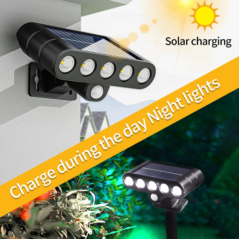 FAMCDC Solar Powered Outdoor Wall Light LED With Motion Sensor