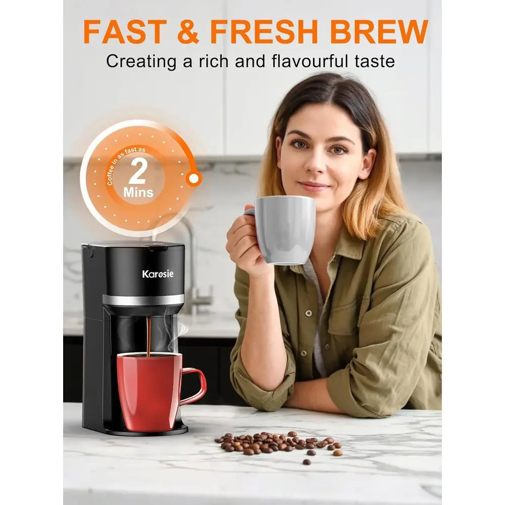 XMSJ Single Serve Coffee Maker K Cup and Ground Coffee