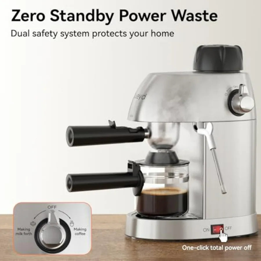 Iosn Espresso Cappuccino Machine With Milk Frother