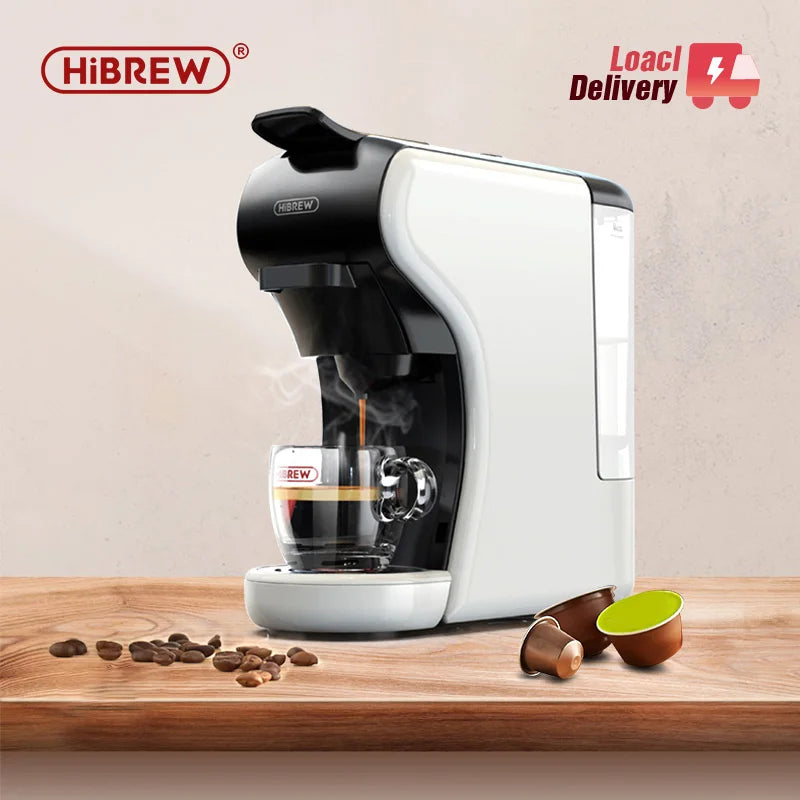 HiBREW 4 in 1 Capsule Coffee Maker With Milk Frother